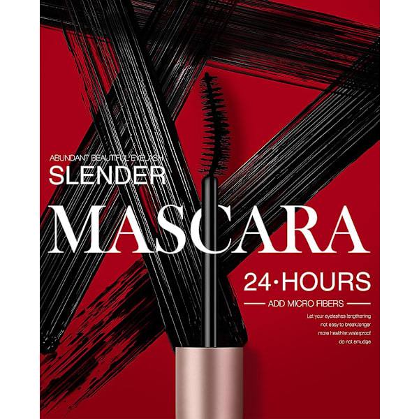 Vandfast Mascara Forlænger Vippeforlængelse Sort 3d Silkefiber Mascara Ekstra Volumen Kvinde Mascara Makeup