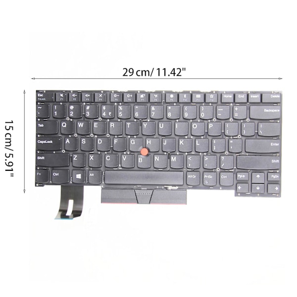 Nyt sort engelsk tastatur til bærbar computer til Thinkpad T490s T495s