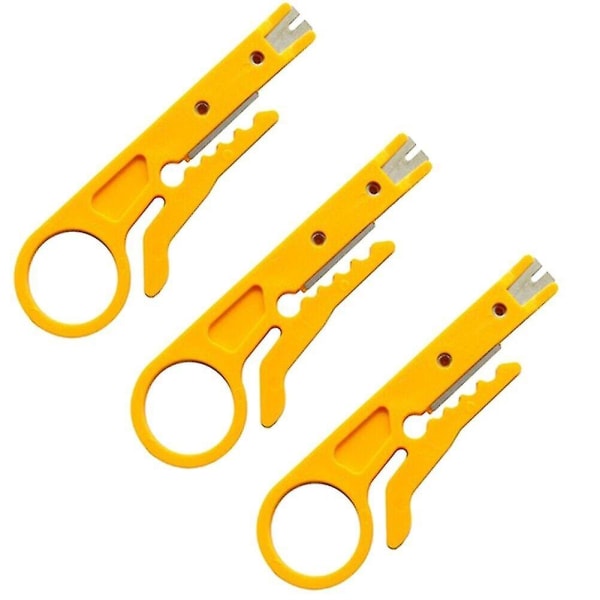 Multi elektrisk avisoleringsblad Rimper Tång Kabel Wire Striper.(gul)(5st)