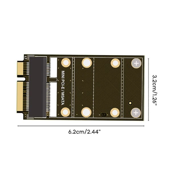 2 i 1 kombinert Mini Pci-e & Msata Ssd adapterkonverterkort