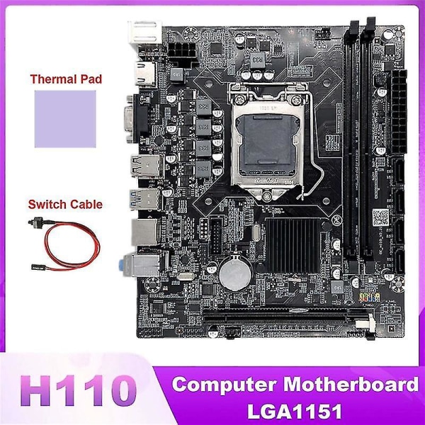H110 Tietokoneen Emolevy LGA1151 Tukee Core I3 I5 I7 Sarjan Suorittimia Tukee DDR4 Muistia Kytkimellä
