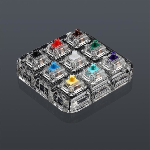 9 Key Caps Testing Tool Gateron Mx Switches Keyboard Tester Kit G Shaft Clear Keycaps Sampler Pcb Mechanical Keyboard