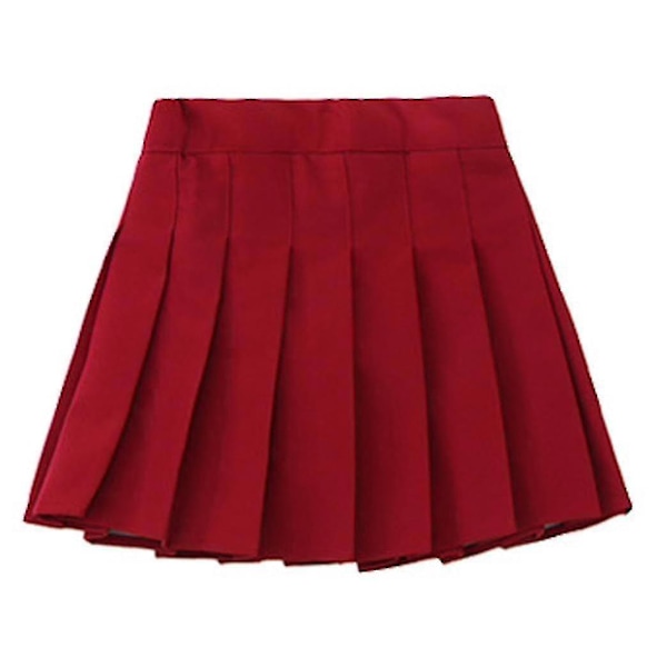 Girls High Waisted Pleated Zip Tennis Style Skater Mini Skirt (kids)