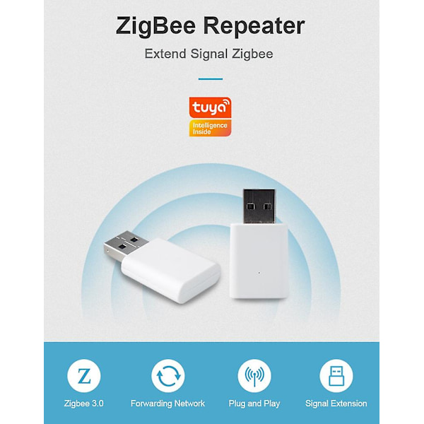 Tuya Zigbee Signal Repeater USB-förlängare för Smart Life Zigbee-sensorer