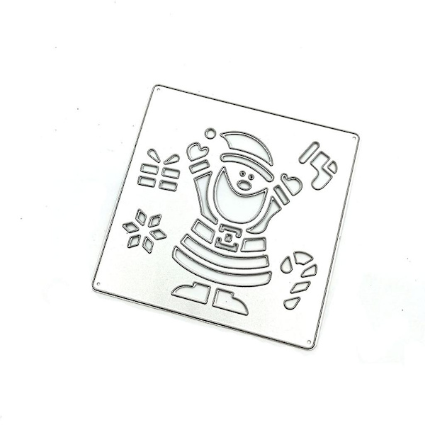 Santa snøscene utklippsbok papirhåndverk form blad punch stencils for jul nyttår festdekorasjon