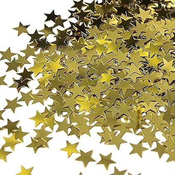 4000 stk Stjerneformet gylden konfetti