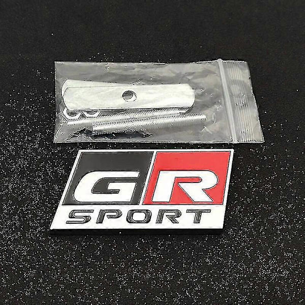 3D-metalli GR-logo auton etuosäleikän embleemi ja takaluukun tarra Toyota Yaris Ch R Rav4 Corolla Revo Hilux GR Sport -tarvikkeille grill chrome