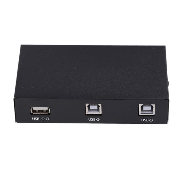 2 i 1 ut USB-utskriftsswitch, 2 USB 2.0-portar Splitter delningsenhet Switch Box