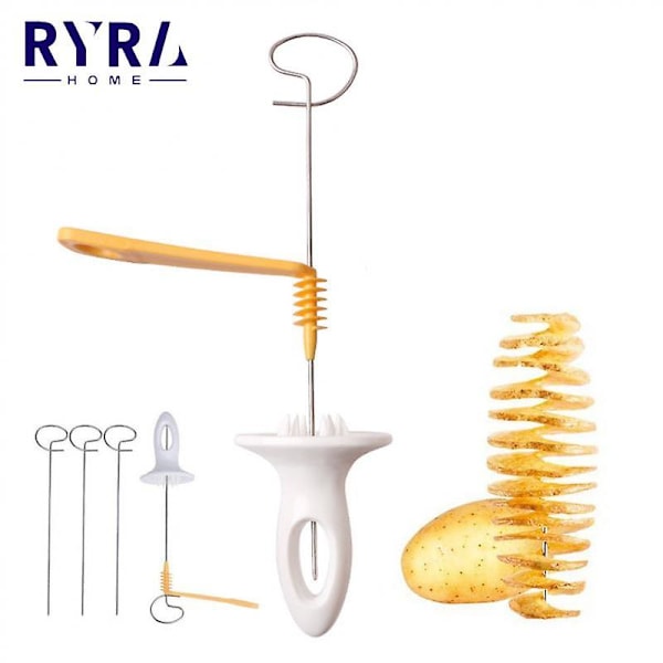 3-säikeinen perunanspiraalileikkuri, ruostumattomasta teräksestä valmistettu kierretty perunatorni, spiraalileikkuri