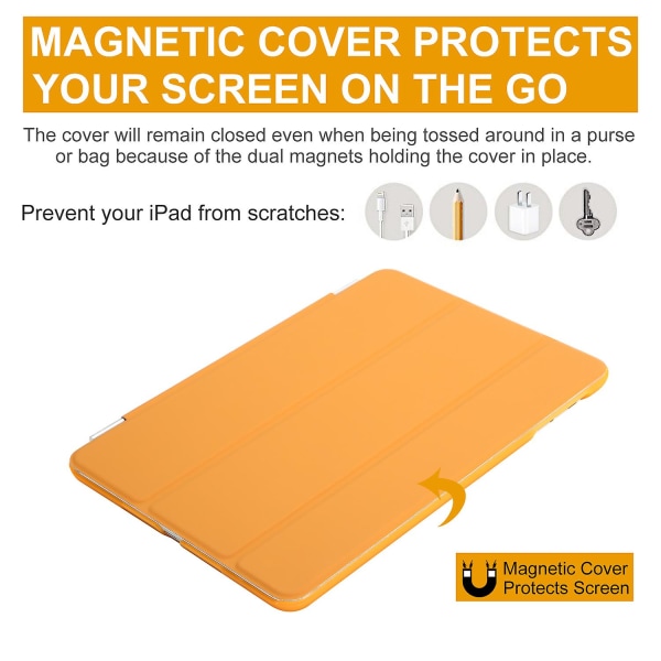 Smart Cover Case Pu Nahkainen magneettinen ohut suoja Ipad Minille 1 2 3 Oranssi