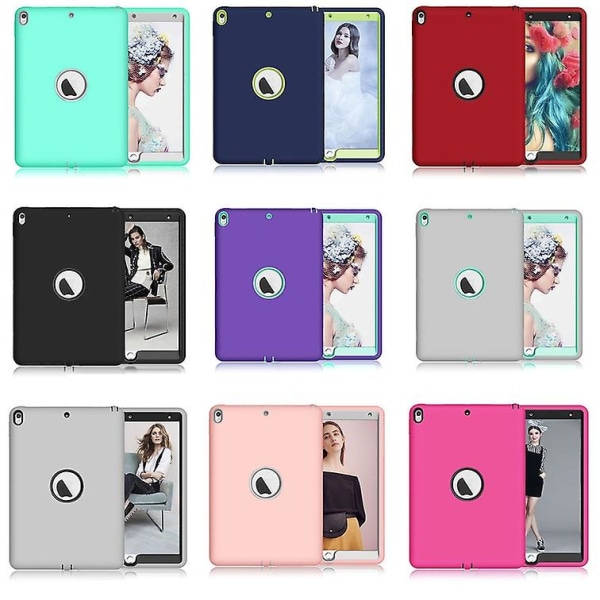 Stötsäker Armor Gummi Hybrid Heavy Hard Cover Case För Ipad 2 3 4 Mini 1 2 3