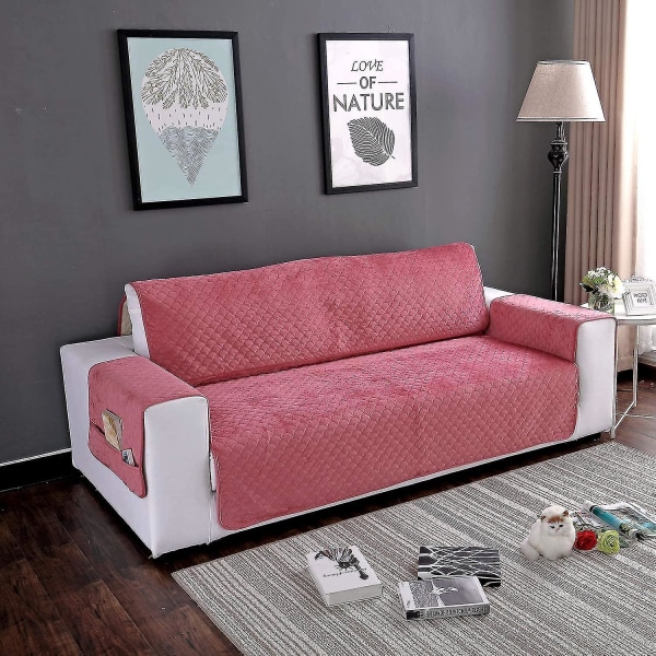 Liukumaton sohvanpäällinen Cover Sohvan nojatuolinsuoja Sohvansuoja (punainen, 2-paikkainen)