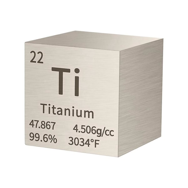 Titaanin neliön tiheysneliöt Puhdasta metallia elementeille Kokoelmat Laboratoriokokeiden jaksollinen taulukko C