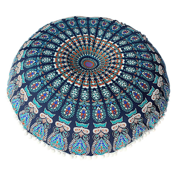 Rund bohemsk meditasjonsputetrekk Ottomansk putetrekk Sofa putetrekk