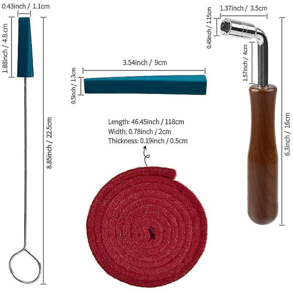 Piano Tuning Kit, Professionellt Piano Tuning Kit Inklusive Stämnyckel Hammare, Temperament Strip, Mute Kit, Piano Diy Fixing Set (8 st i förpackning)