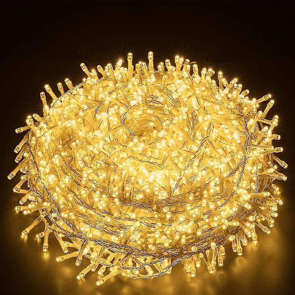 50m 1000leds Elegear Varme Hvite Utendørs Fe-Lys