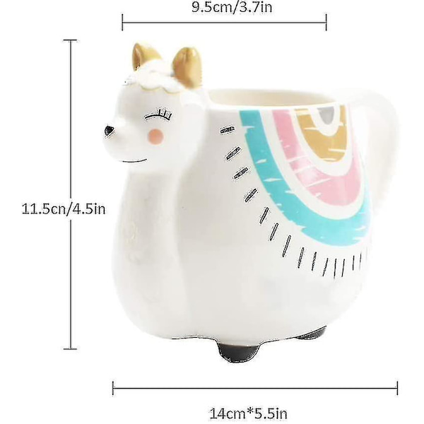 3d Alpaca Llama Kaffe Krus Med Håndtrykte Design, Keramisk Sød Krus Håndlavet Kop Fødselsdagsgaver Til Pige