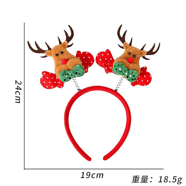 Julehodebånd Tegneseriehodebånd Morsomt hodebånd Julefest Hodebånd Dekorasjon style9 3pcs