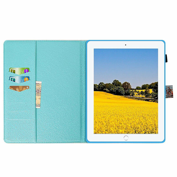 Eiffel Tower mønster Folio læder Smart Cover etui til Apple iPad 4