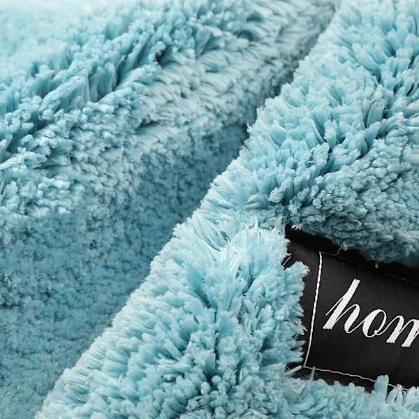 Blødt bademåtte med dyb luv, gulvtæppe, tørrende og skimmelresistent, vaskbart, skridsikkert måtte til badeværelse, køkken (blå 40*60*3cm)