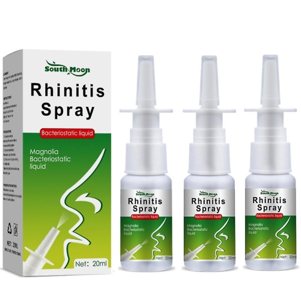 3x Rhinitis Næsespray Naturlig Hurtig Relief Næsespray Nysen Bihulebetændelse Snorken Behandling Næsepleje Spray