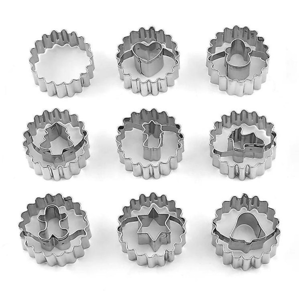 9 stykker, julekageform, stjernekageform, julekageform, børnekageform