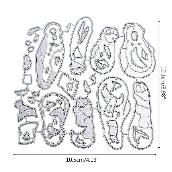 Jul Pingvin Metall Skärmaskin Scrapbooking Stencil Die Cuts Kort Prägling