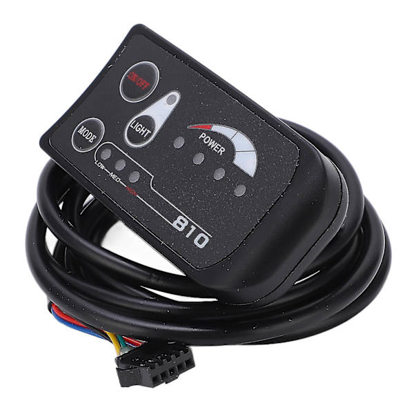 Elektrisk cykel LED-display kontrollpanel 36v 48v S810 LED-displaymätare för elcykel 5-stifts vanligt gränssnitt