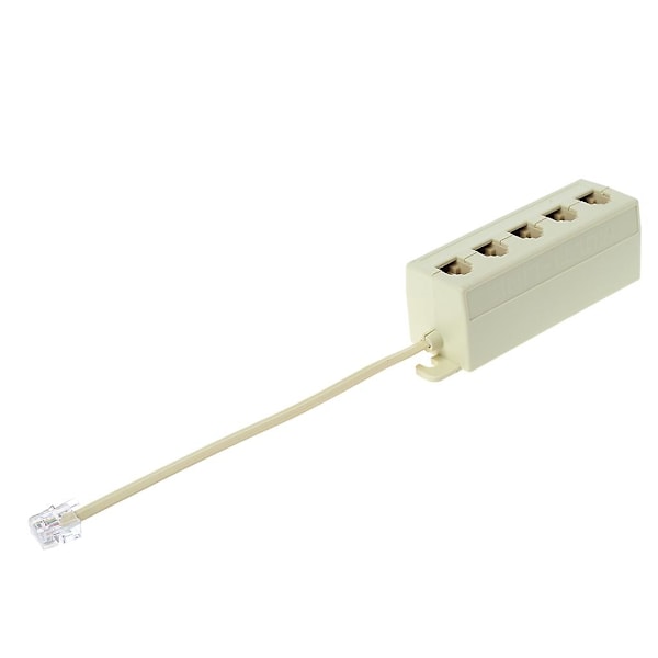 Rj11 Telefonhane till 5-vägs Honadapter 6p4c Jumper Lan Nätverkssplitter