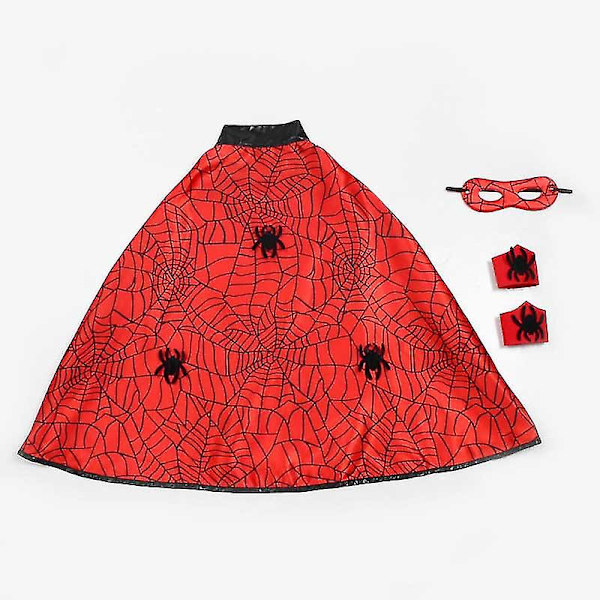 Gutter og jenter barn Spider Man kappe maske håndleddsbånd sett barn Spider Man kappe kappe sett barn jul Halloween superhelt Spider Man kostymer