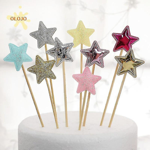 Kakepynt Cupcake Decor Bursdagsfest Tilbehør Sukkerpynt Topper Floe