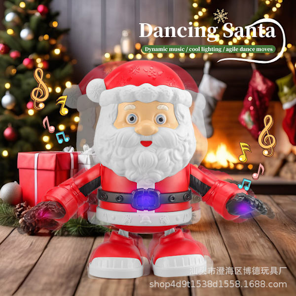 Nye Julelegetøj Elektrisk Dansende Julemand Børns Kreative Lys Musik Robot Gave santa claus