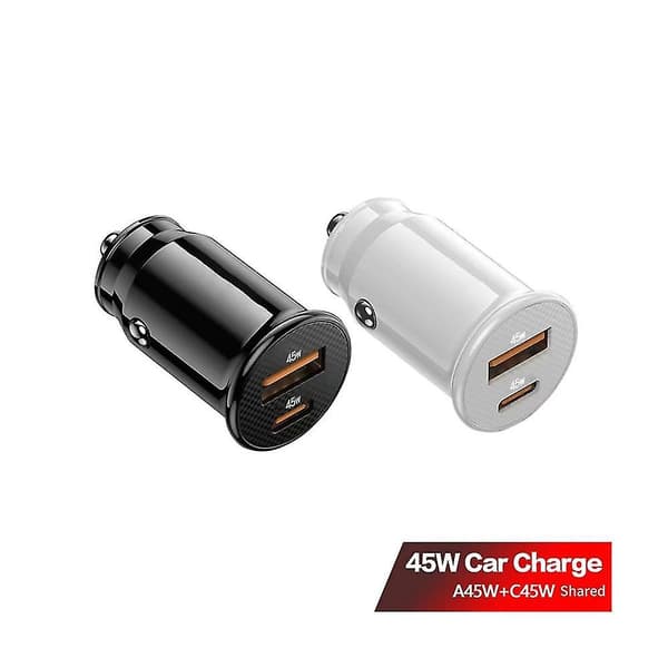 Mini USB-bil lader Hurtiglading USB C Bil lader Qc 4.0 45w 5a Type Pd Rask lading Bil Telefon C