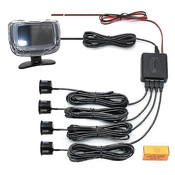 LED-display backsensor PZ313 parkeringssensorsystem 4 sensorer bilparkeringssensor