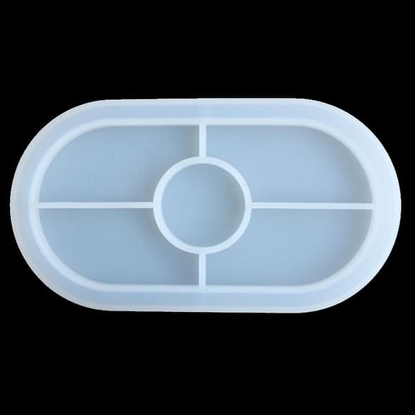 Diy Oval Ashtray Silikonform Resinform Holdbar Plate Modellfremstilling Brett