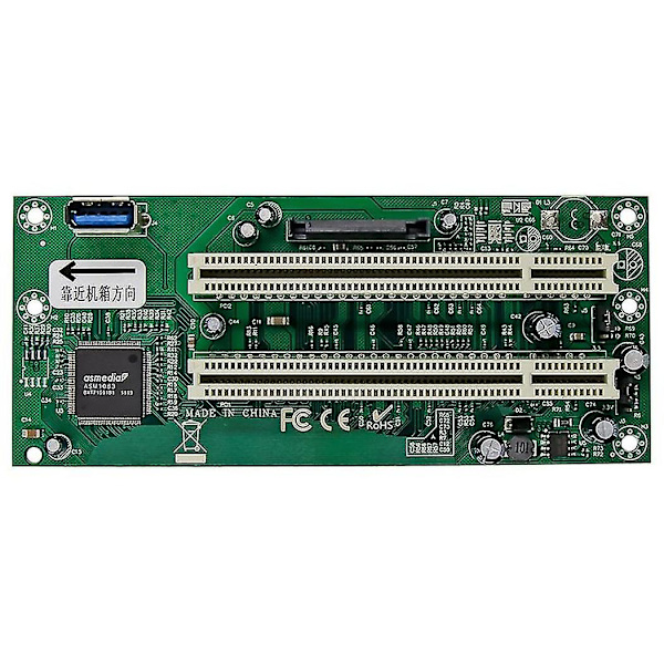 PCI till PCI-adapterkort PCIe X1 till Router Tow 2 PCI-kortplats Riser-kort 2,5 Gbps Stöd för Windows Linux