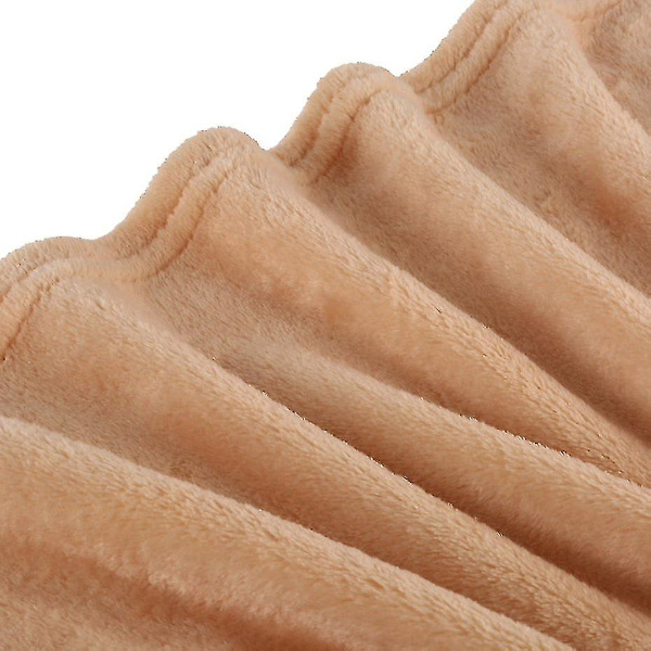 Ensfarvet blød tæppe koral fleece materiale praktisk lille tæppe