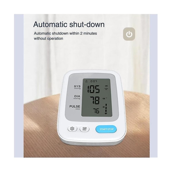 Bärbar digital överarm för mätverktyg Bärbar LCD digital tonometer blodtrycksmätare