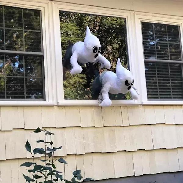 Halloween fönster spöke dekorationer för inomhus eller utomhus trasiga fönster effekter