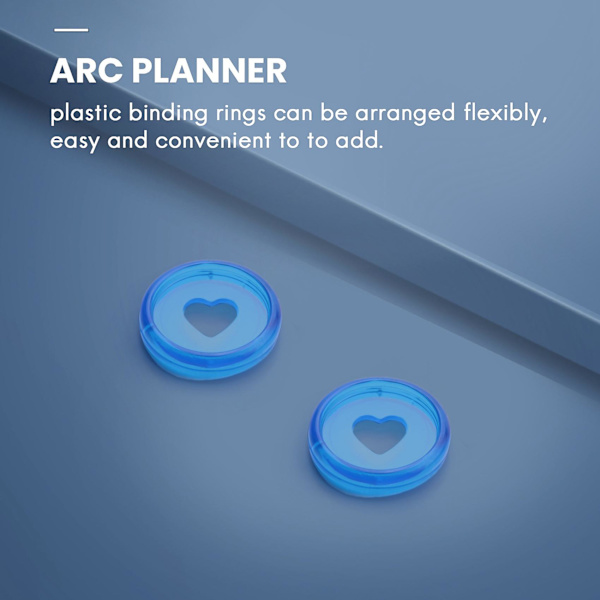 60 stk 24mm Plastdisker, Discbound Utvidelsesdisker, Hjertebindinger Sopphull for DIY