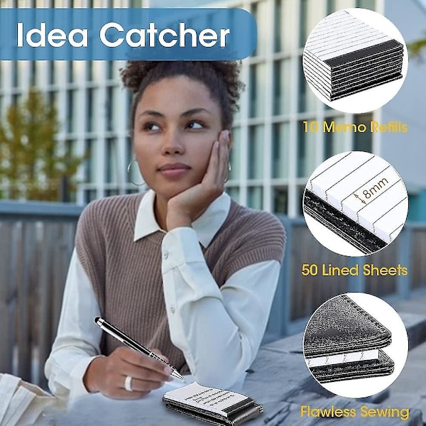 12 stk. lille lomme notesblokholder sæt mini lomme notesblokholder med 10 stk. 3 tommer x 5 tommer memo
