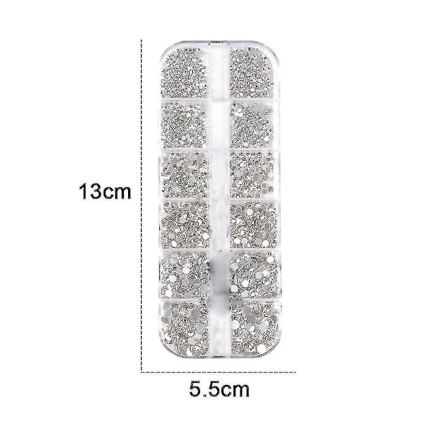 Neglekunst Rhinestones runde krystaller Glass Flatback for Diy smykkefremstilling style 4