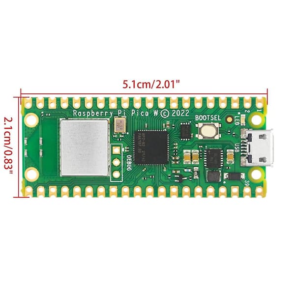 Flexibelt mikrokontrollerkort Wifi-modul Rp2040 Chip utvecklingskort
