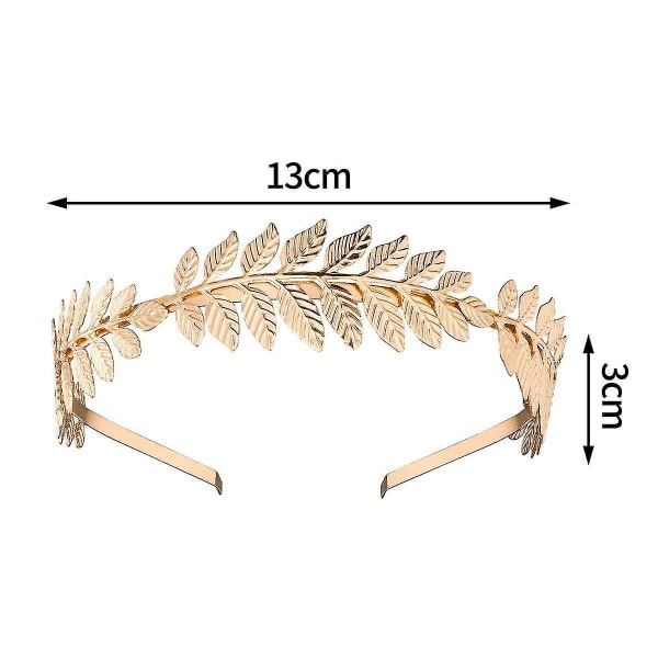 Romersk Lövkrans, Gudinna Tiara Guld Lövband Krona Av Löv, Flickor Grekisk Guld Löv Hårband Bröllop Hårband Guld Laurel Löv Huvudbonad Boho Hårband