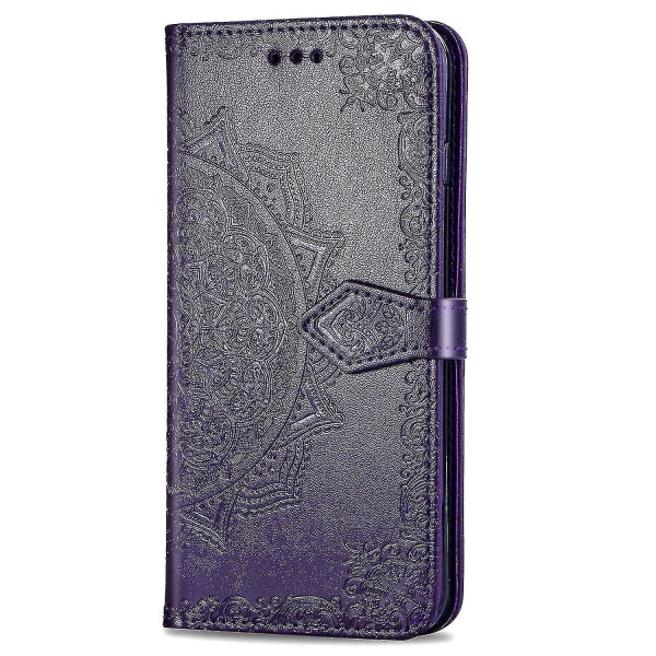 Nokia 5.3 veske Lommebokdeksel Emboss Mandala Magnetic Flip Protection Støtsikker - Fiolett