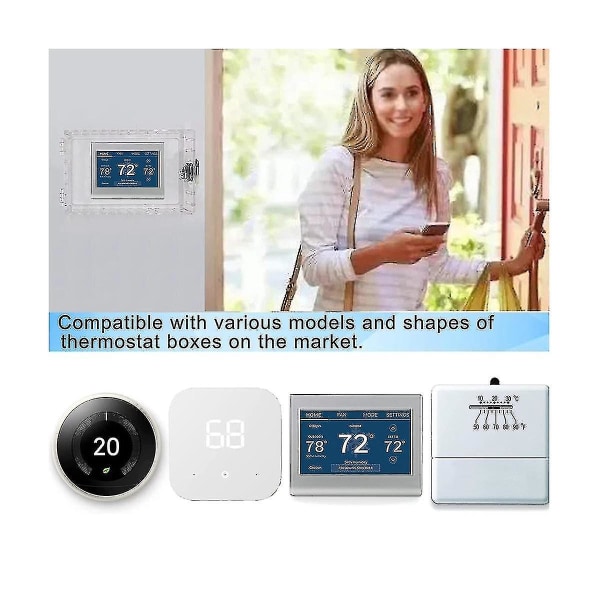 Universal lukkolaatikko cover kannen kanssa Yhteensopiva termostaatti seinään sopii termostaatteihin 7x4