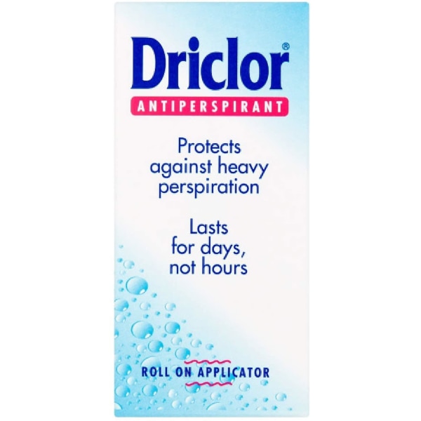 Driclor Antiperspirant Roll-on 20 ml Antiperspirant Deodorantti | Kliinisen voiman liikahikoilun hoito – Vähentää kainaloiden hikoilua