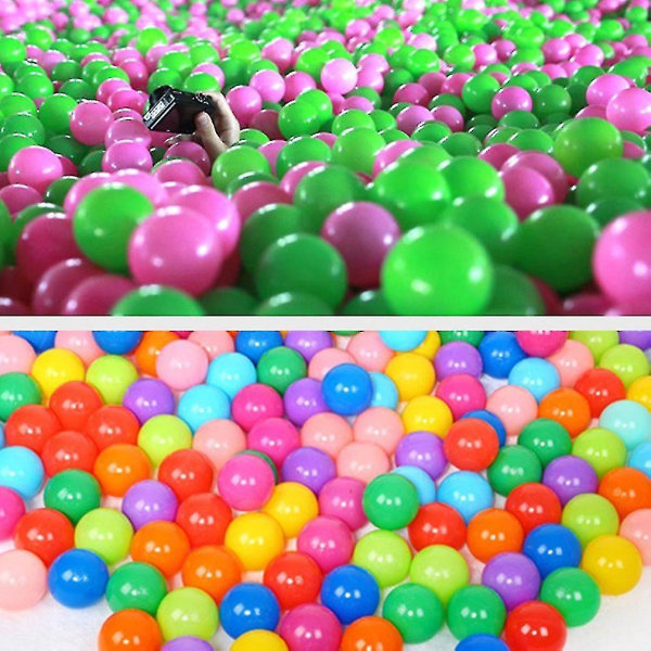 100 stk Flerfarget lekeball Svømmebassengball Giftfri For barn Lek