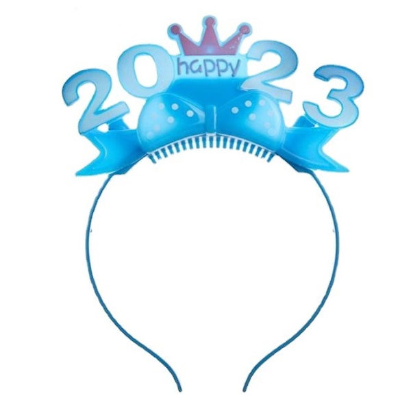 2023 Led Uudenvuoden pääpanta LED-valokruunu Tiara Luminous Headpiece vuodelle 2023 2023pvc english
