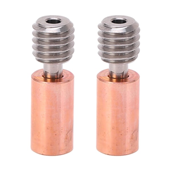 Ti Alloy Copper 2PCS Heatbreak Tube med grenutforming M6 gjenge termisk motstand for Ender 3 S1 3D-skriver